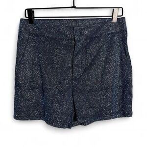 Black/blue size large L EXTREMELY GLITTERY shorts / hot pants
